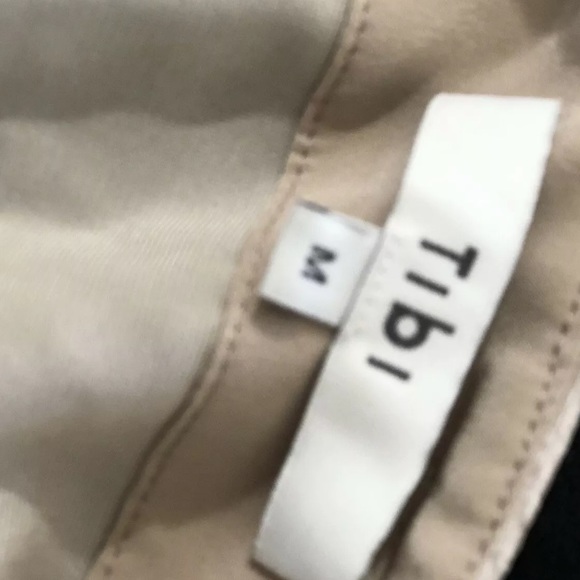 Tibi Tan Velvet Cold Shoulder Top Blouse Sz M - Picture 7 of 9